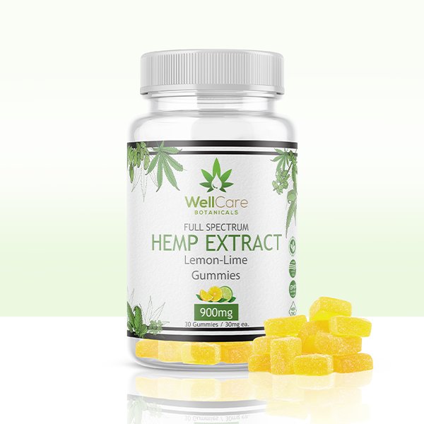 Hanfextrakt-Vollspektrum-CBD-Gummis – Zitrone-Limette – 900 mg