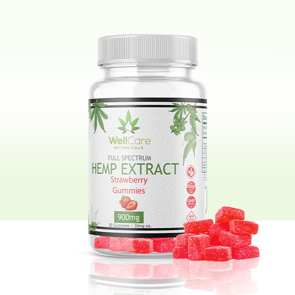 Hemp Extract Full Spectrum CBD Gummies - Strawberry - CBD 900MG