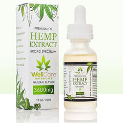 Hemp Extract Oil Tincture - 3600MG Broad Spectrum Supplement - Natural Flavor