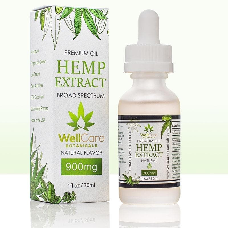 Hemp Extract Oil - 900MG Broad Spectrum Supplement - Natural Unflavored